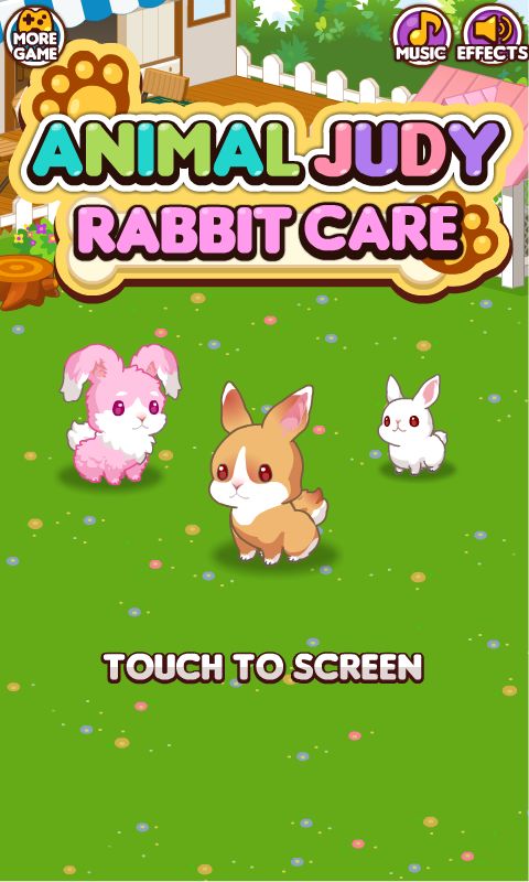 동물쥬디: 토끼 돌보기 키우기게임 게임 스크린 샷