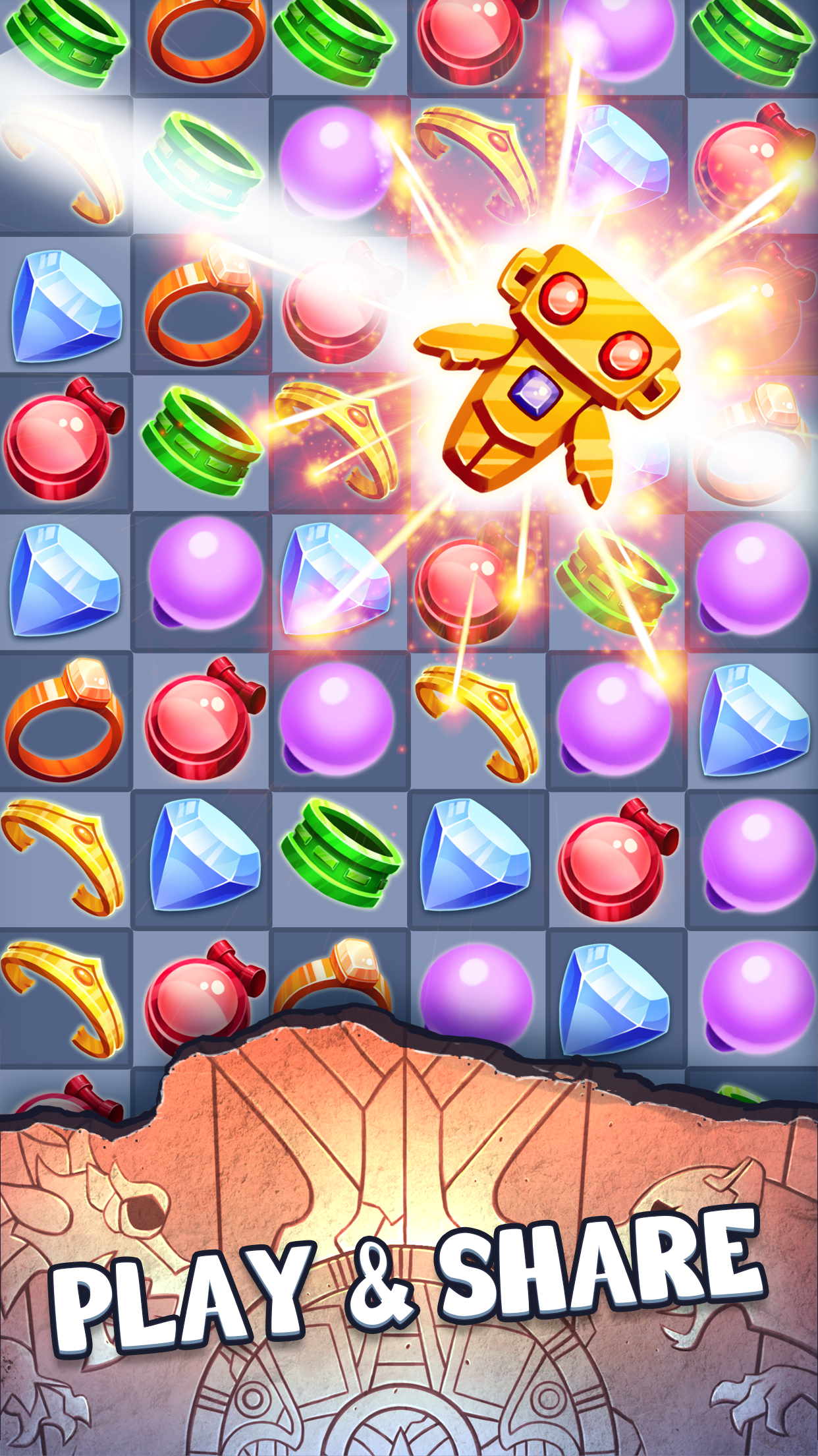 Lost Treasure Match 3 ภาพหน้าจอเกม