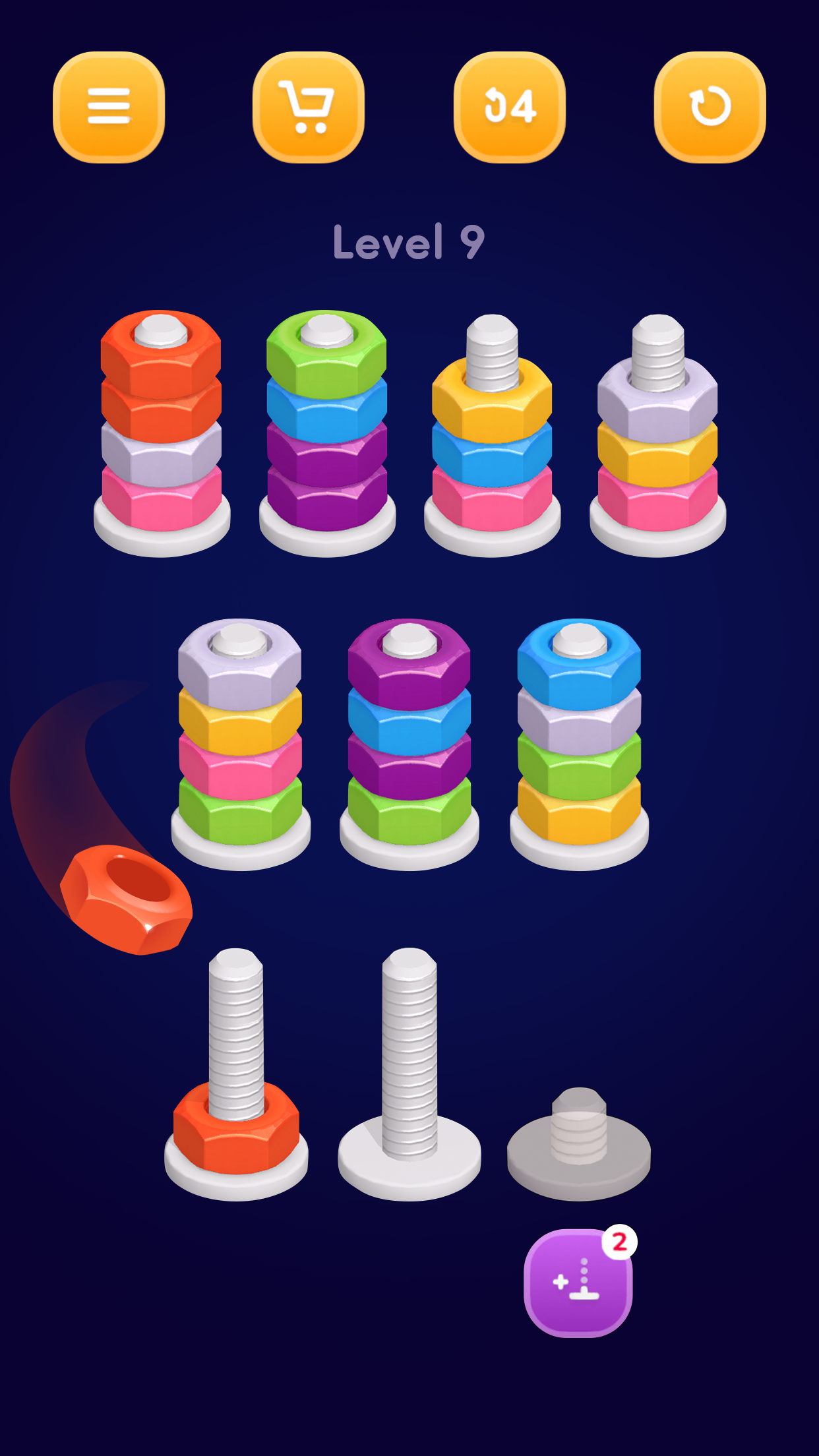 Nuts — Color Sort Puzzle Games ภาพหน้าจอเกม