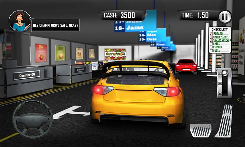 쇼핑몰 자동차 운전 게임 게임 스크린 샷