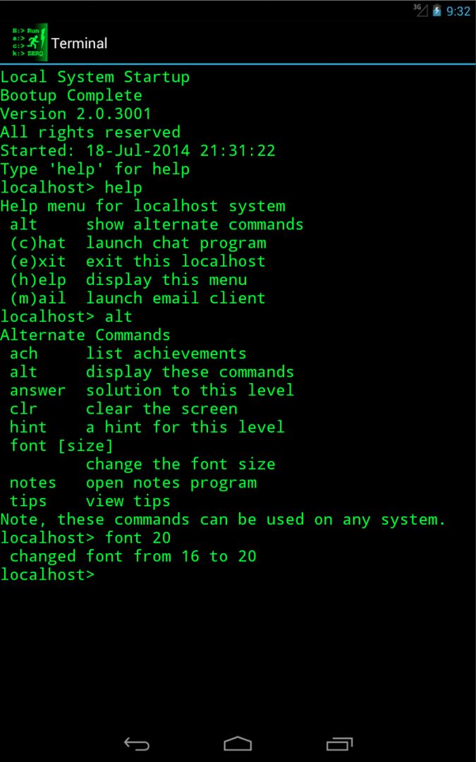 Screenshot of Hack Run ZERO