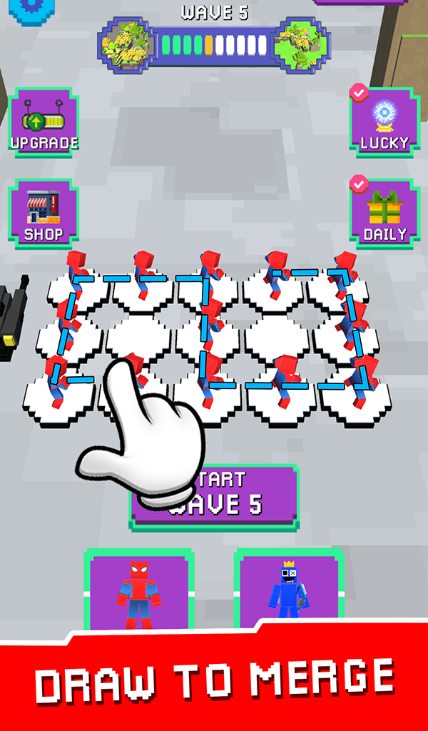 Superhero Craft: Merge Battle Game Screenshot