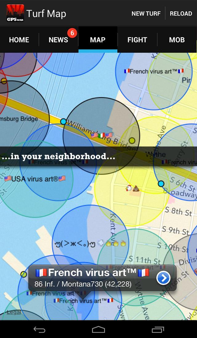 Screenshot 2 of Turf Wars – GPS-Based Mafia! 1.57