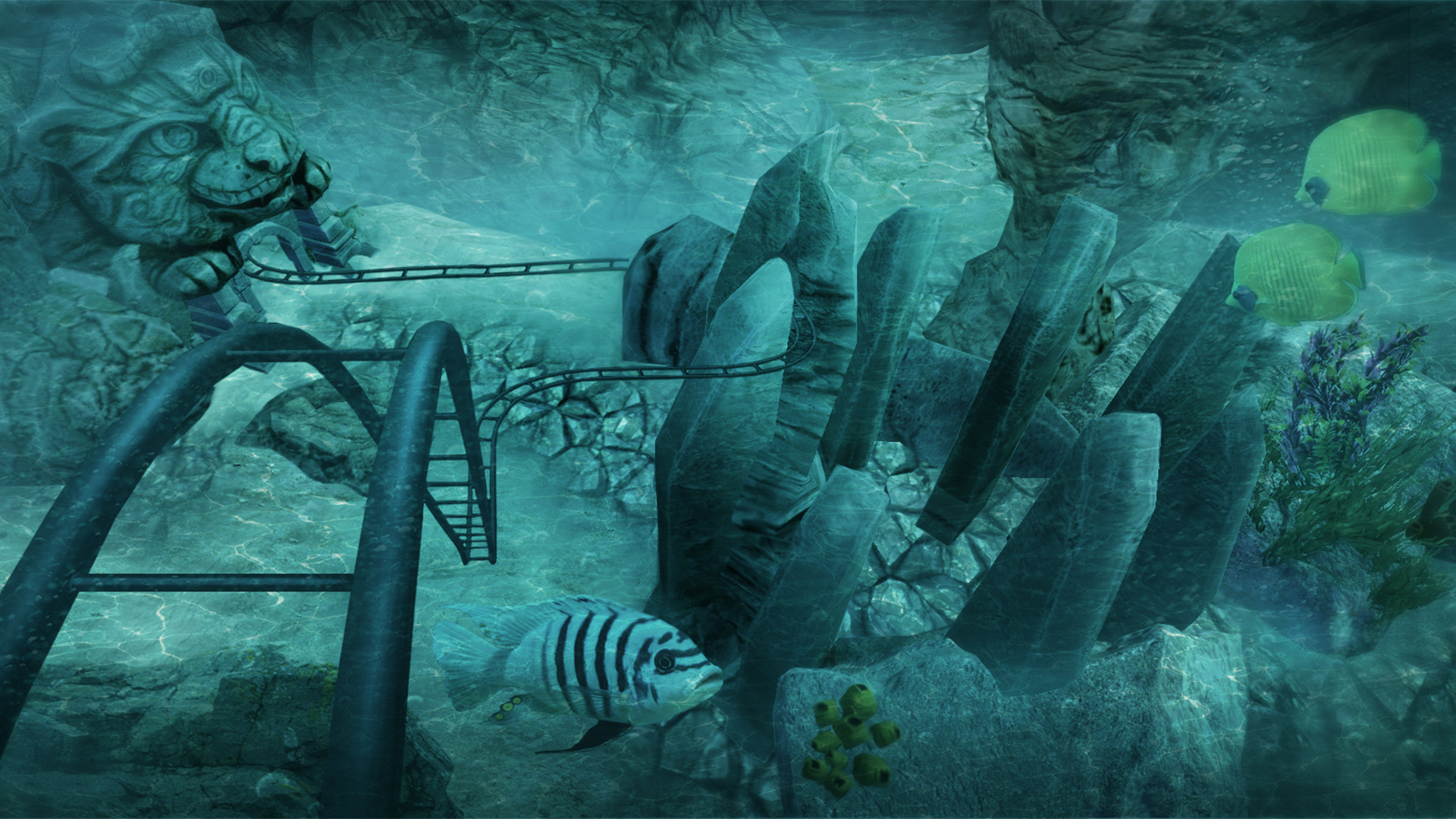 VR Temple Roller Coaster Game Screenshot