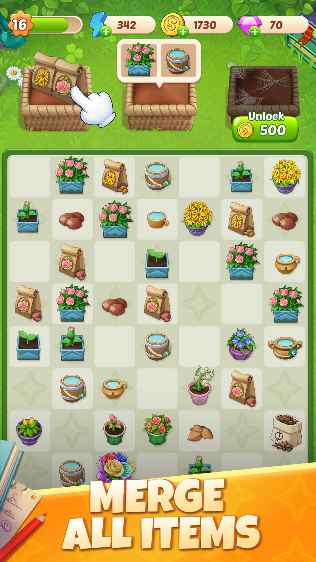 Maggie's Garden: Merge City screenshot game
