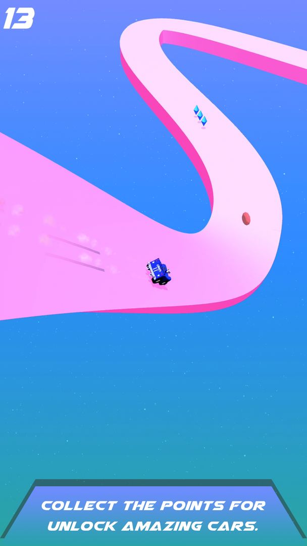 Screenshot of Crazy Road - Drift Racing Game