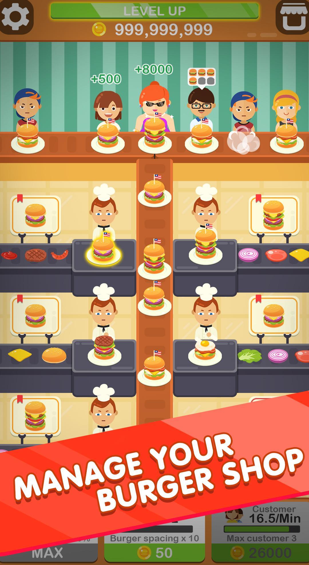 Screenshot of Burger Chef Idle Profit Game