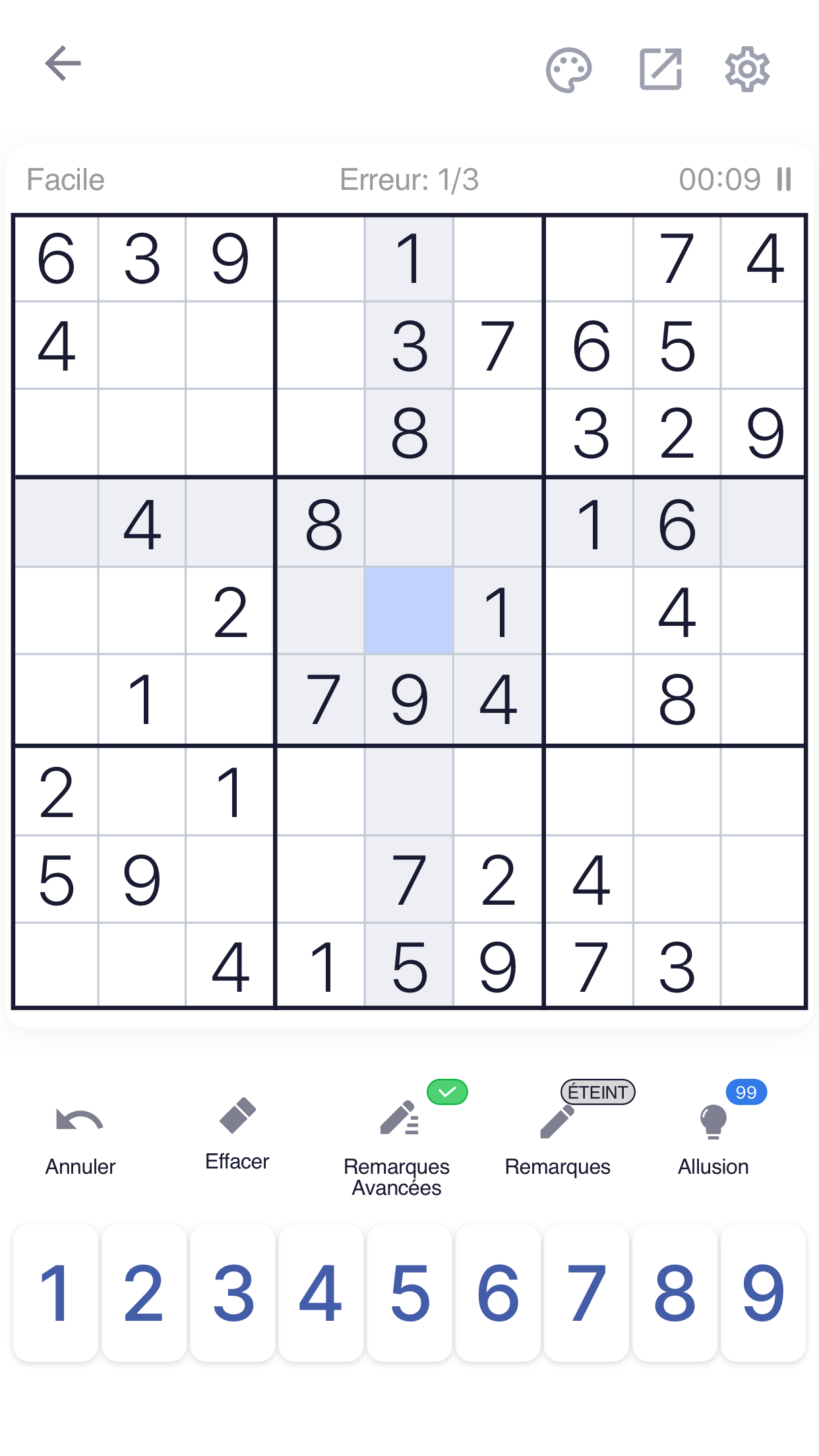 Screenshot 1 of Sudoku - Jeux de réflexion 3.9.0