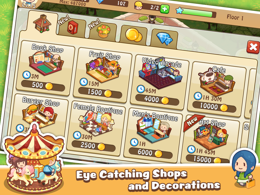Happy Mall Story: Sim Game Game Screenshot