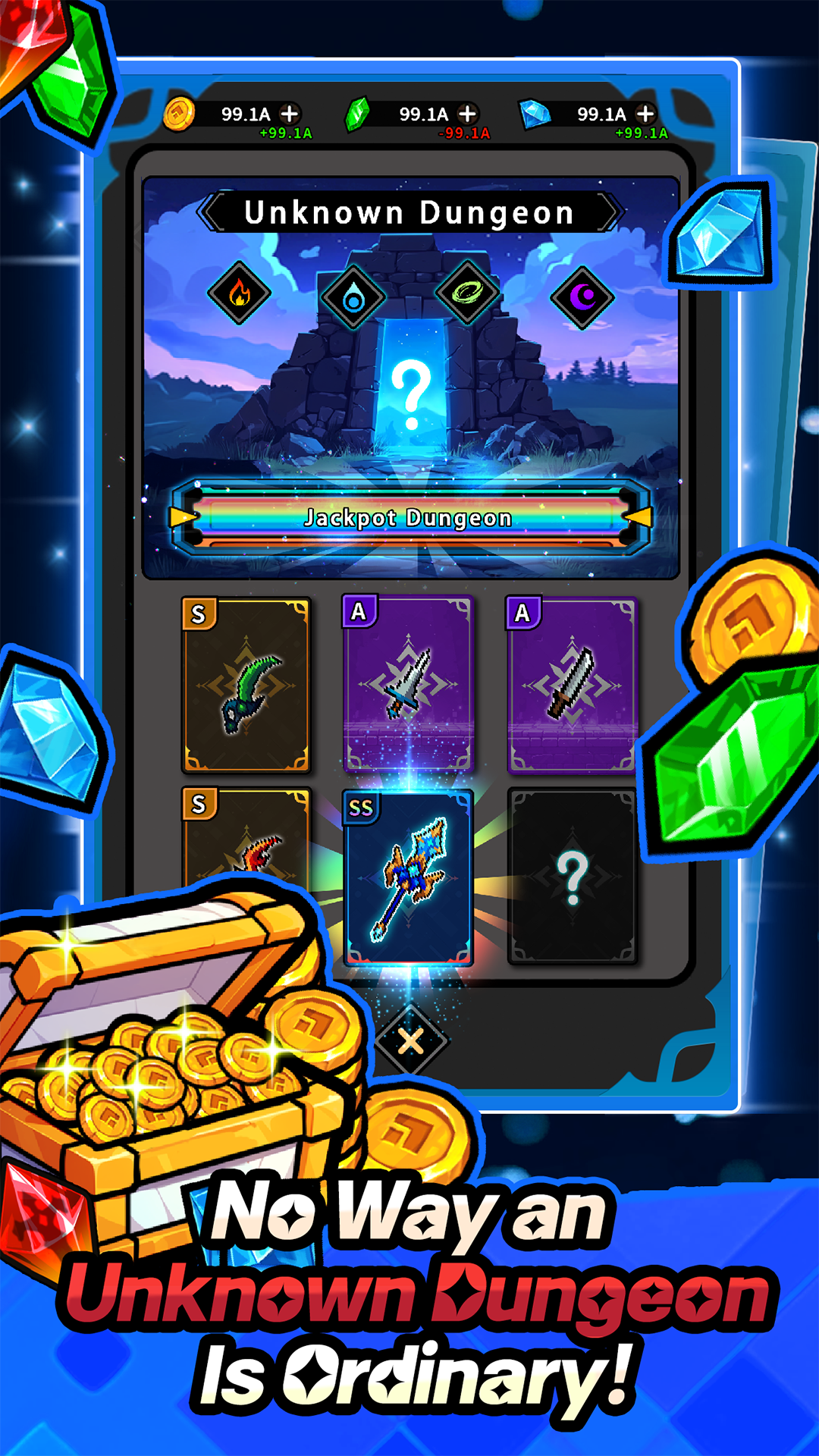 Captura de Tela do Jogo Hidden Heroes : AFK Idle RPG