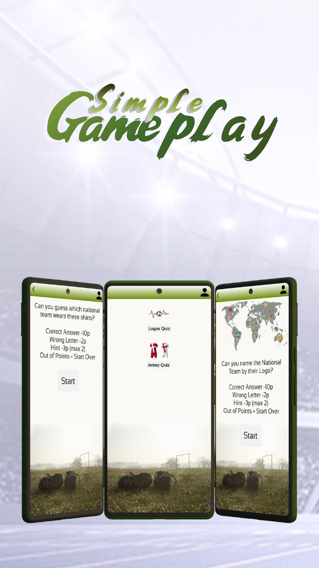 National Football Teams Quiz Game Screenshot