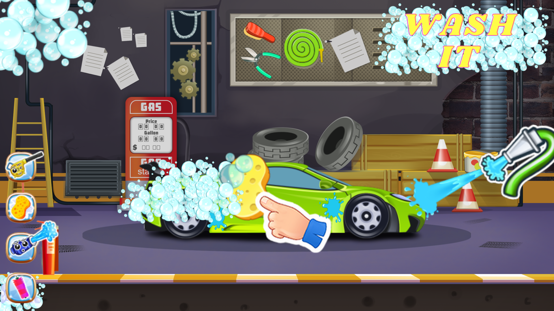 Car Wash Game: Power Gun Wash Game Screenshot