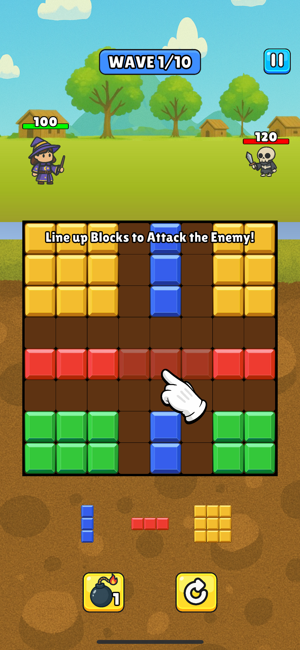 Cuplikan Layar Game Block Attack