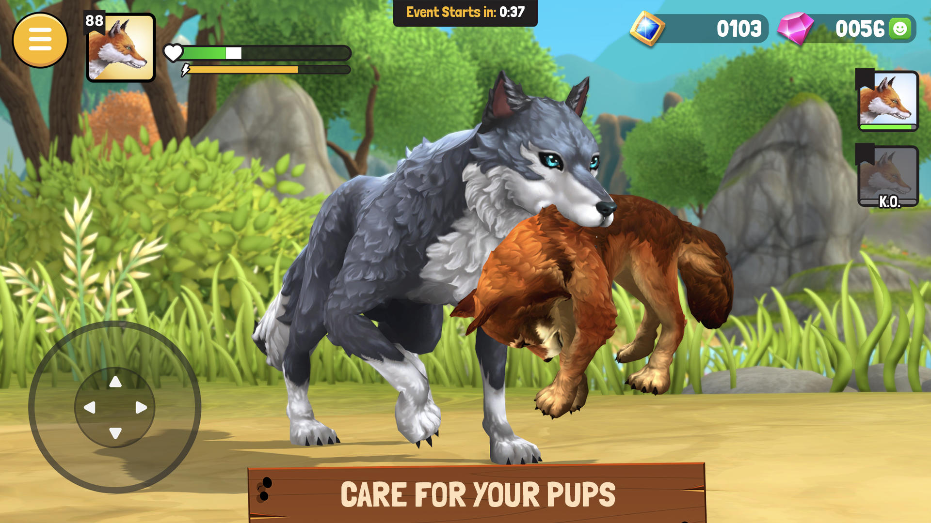 Animal Kingdoms: Wolf Sim MMO Game Screenshot