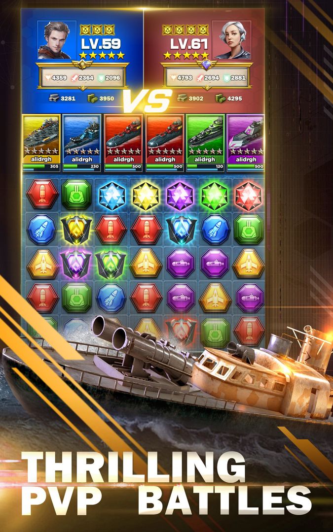 Battleship & Puzzles: Warship Empire Match screenshot game