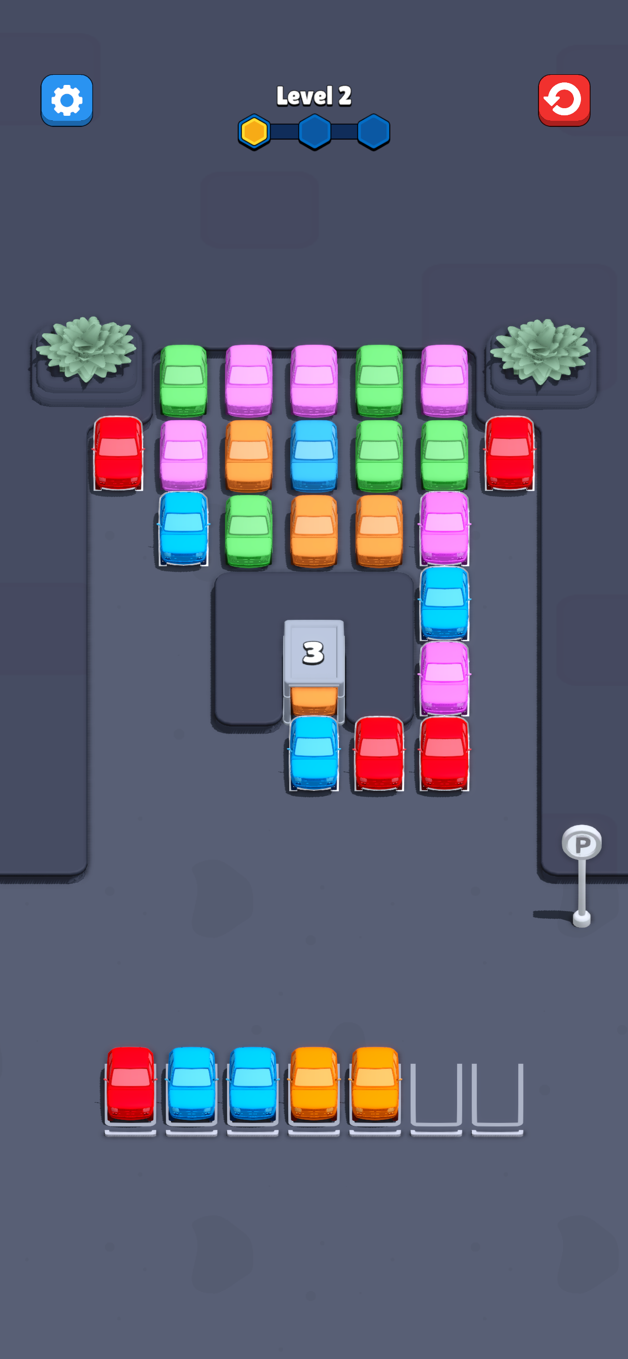 Car Park Jam Game Screenshot