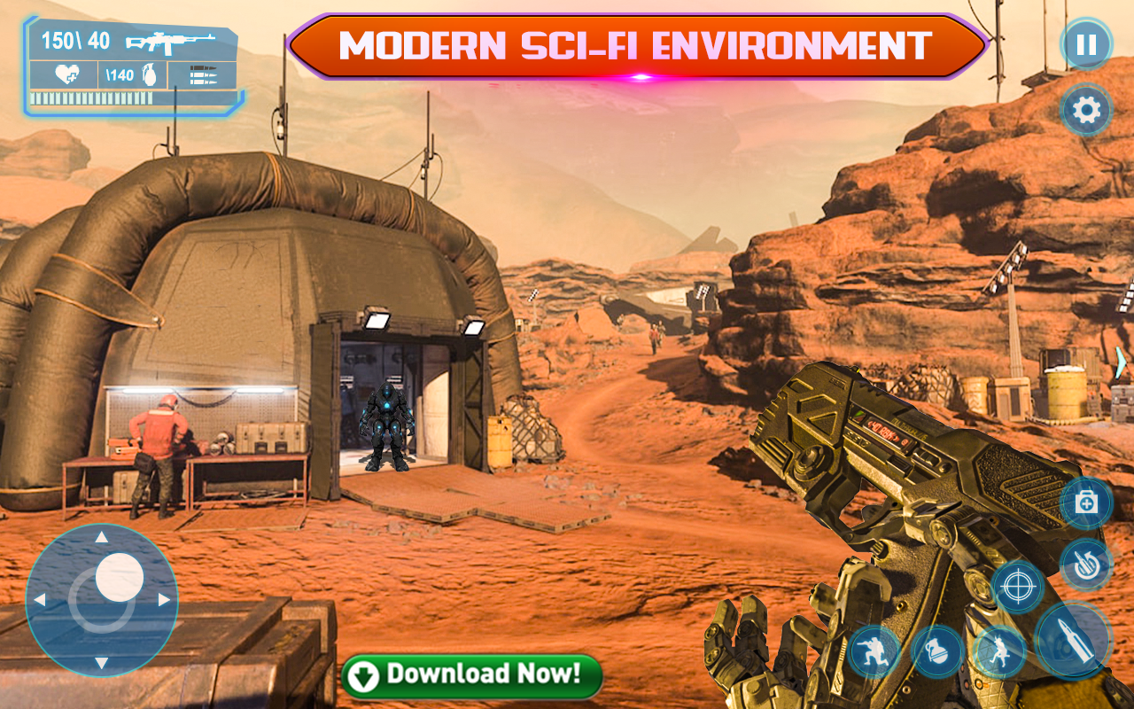 Sci-Fi Cover Fire – 3D Offline Shooting Gamesのキャプチャ