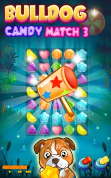 French Bulldog Candy Match 3 Game Screenshot