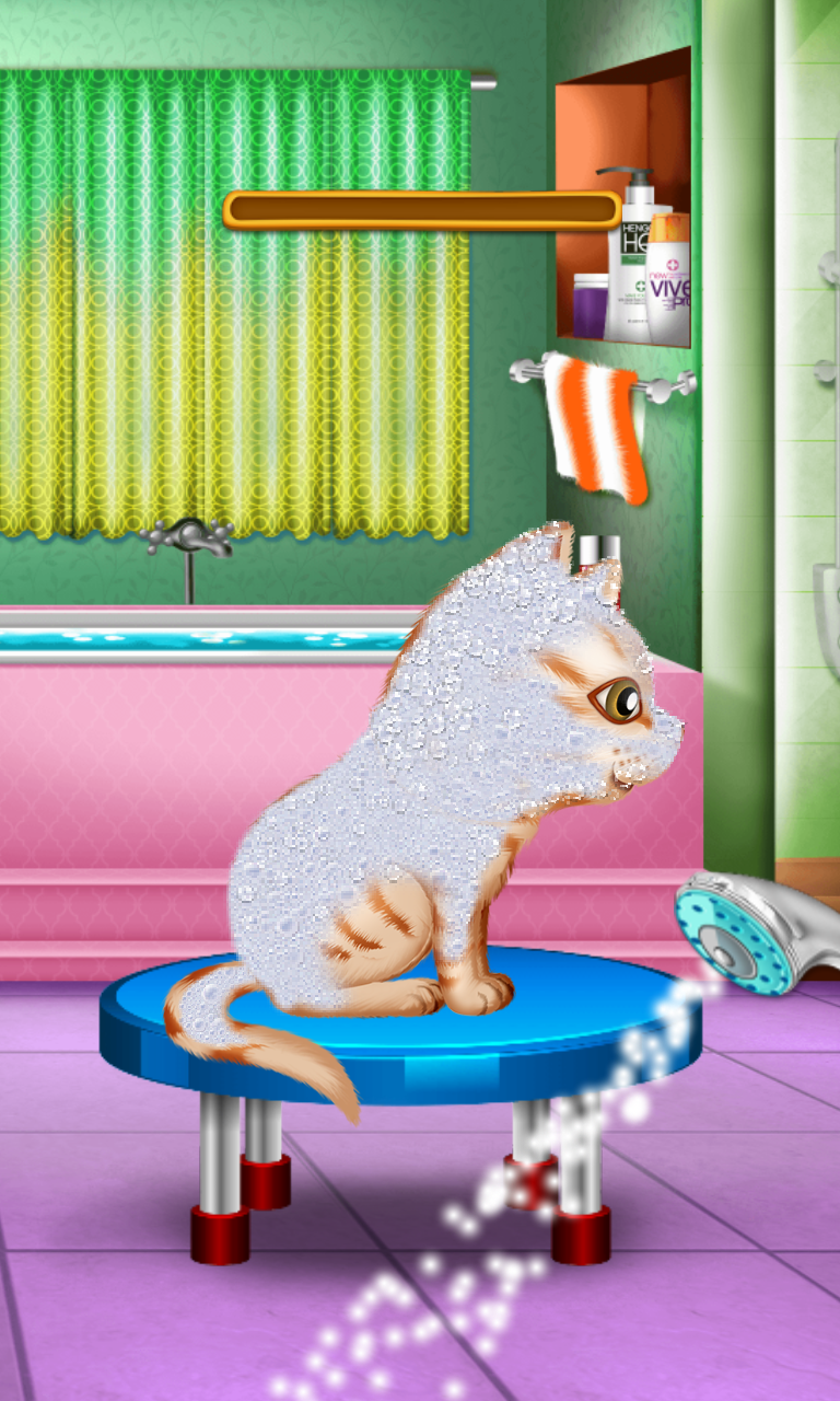 Screenshot of Wash and Treat Pets Kids Game