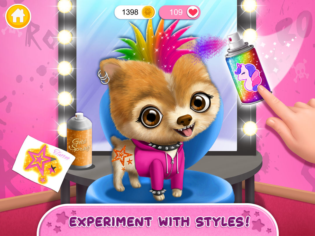 Screenshot of Rock Star Animal Hair Salon