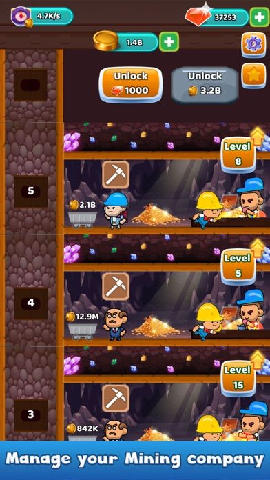 Idle Gold Miner: Tycoon Game ภาพหน้าจอเกม