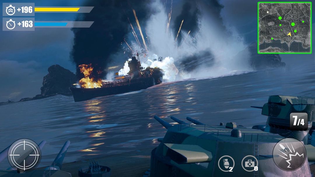 Screenshot of Invincible Battleship- 3D Strategy Naval War Game