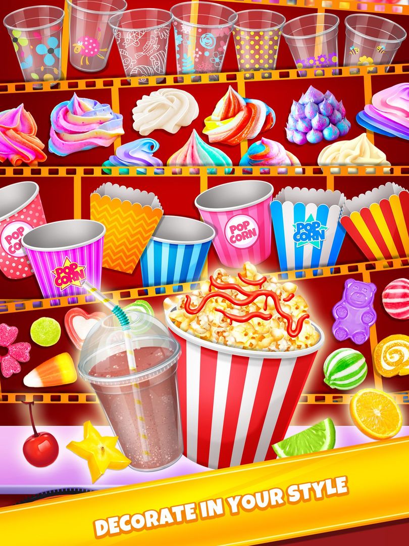 Crazy Movie Night Food Party - Make Popcorn & Soda screenshot game