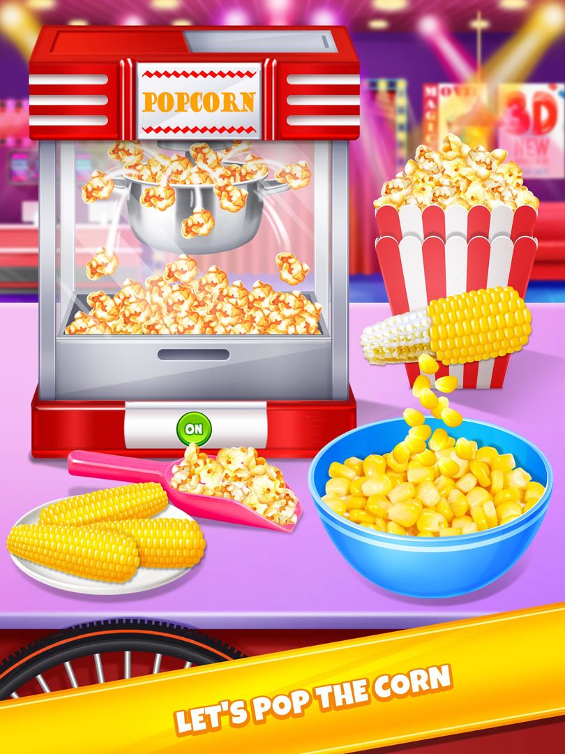 Screenshot of Crazy Movie Night Food Party - Make Popcorn & Soda