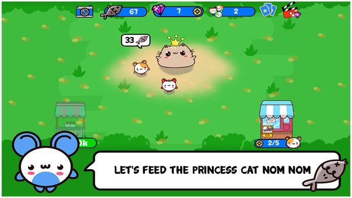 Princess Cat Nom Nom - Clicker & Idle 게임 스크린 샷