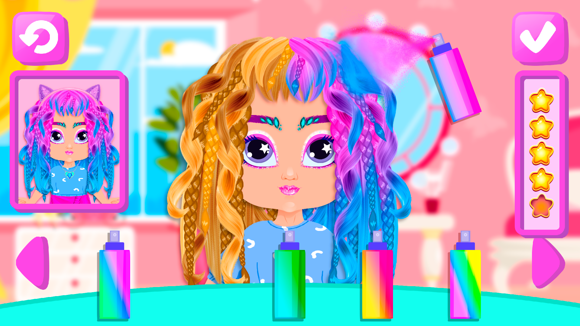 Screenshot of Hair Salon Game for Kids