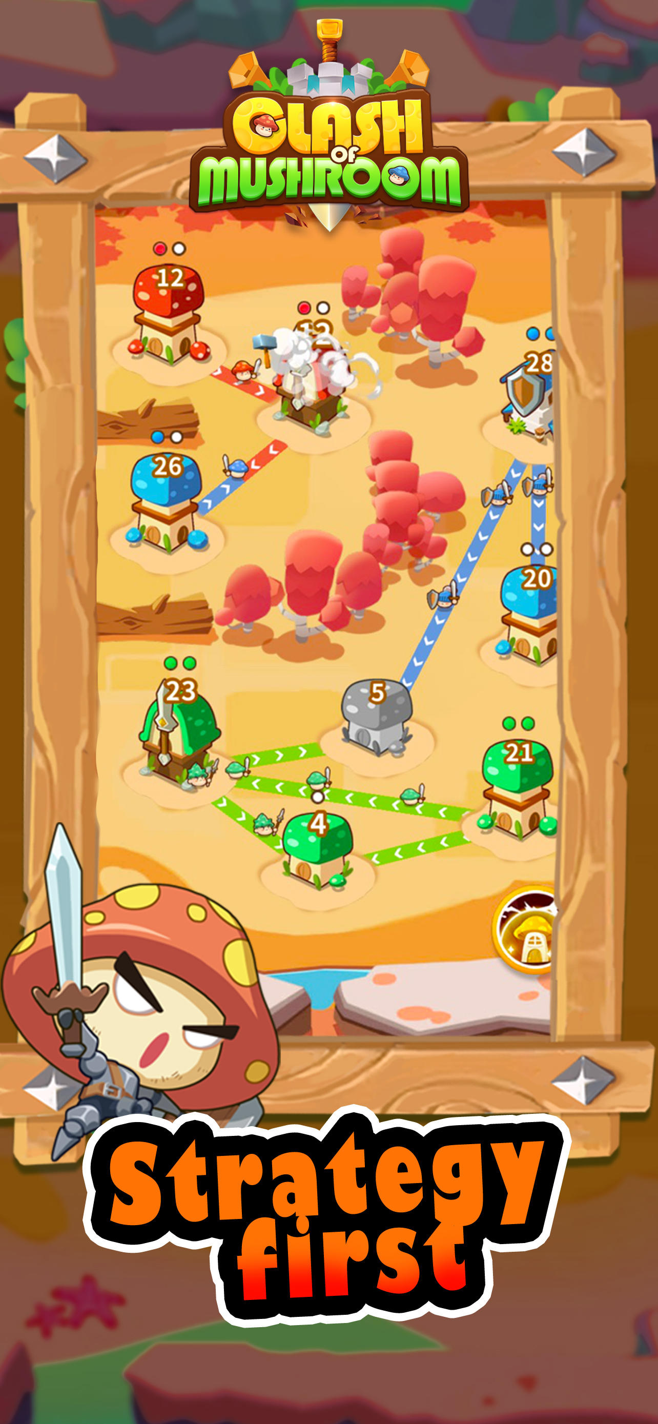 Captura de Tela do Jogo Clash of Mushroom