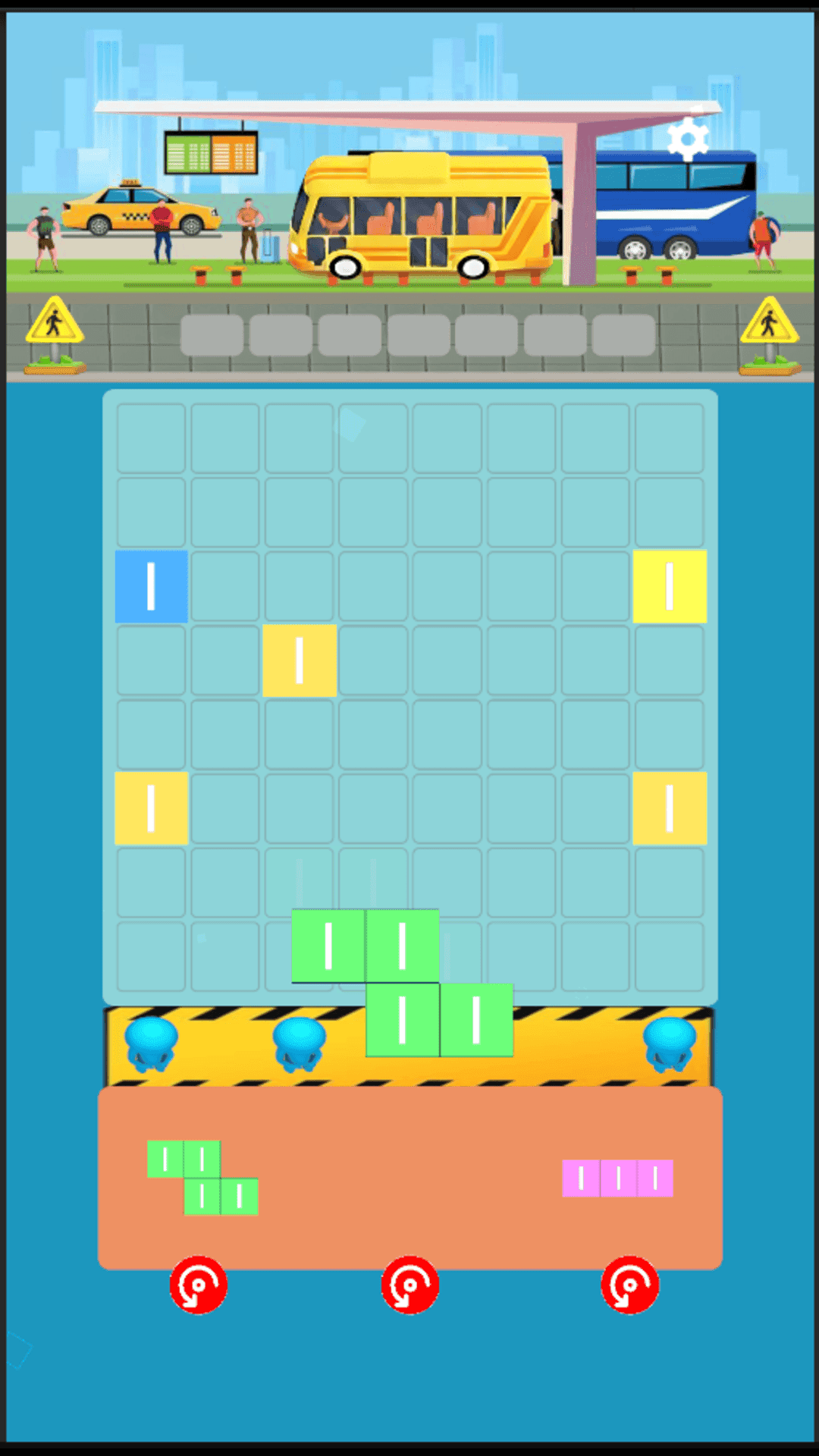 Color Road Cross Puzzle Game Screenshot