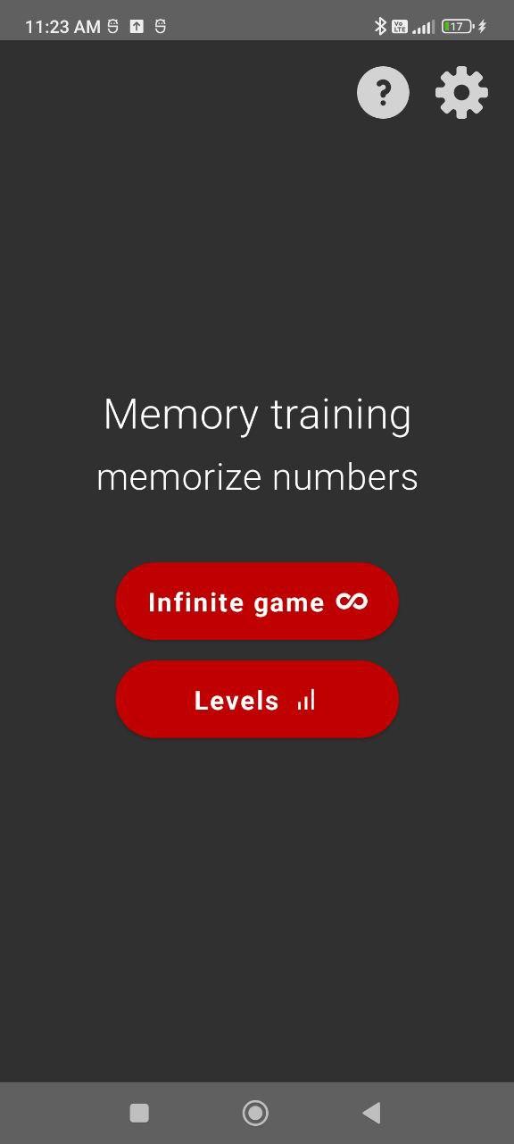 Memory training: numbers遊戲截圖