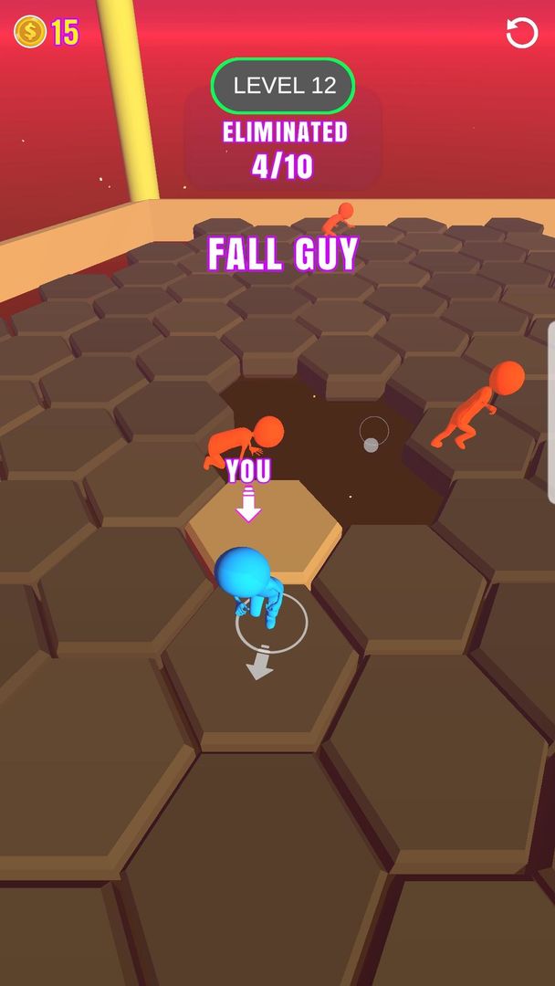 Screenshot of Fall Guys Hexagone