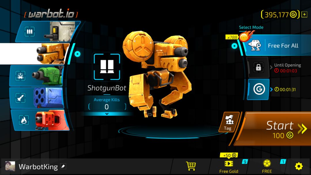 워봇io - 실시간 로봇 생존 게임 게임 스크린 샷