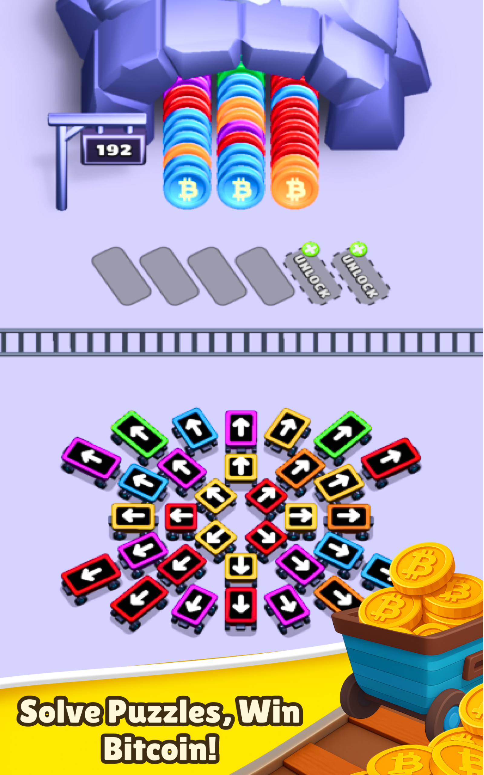 Bitcoin Sort Frenzy Game Screenshot