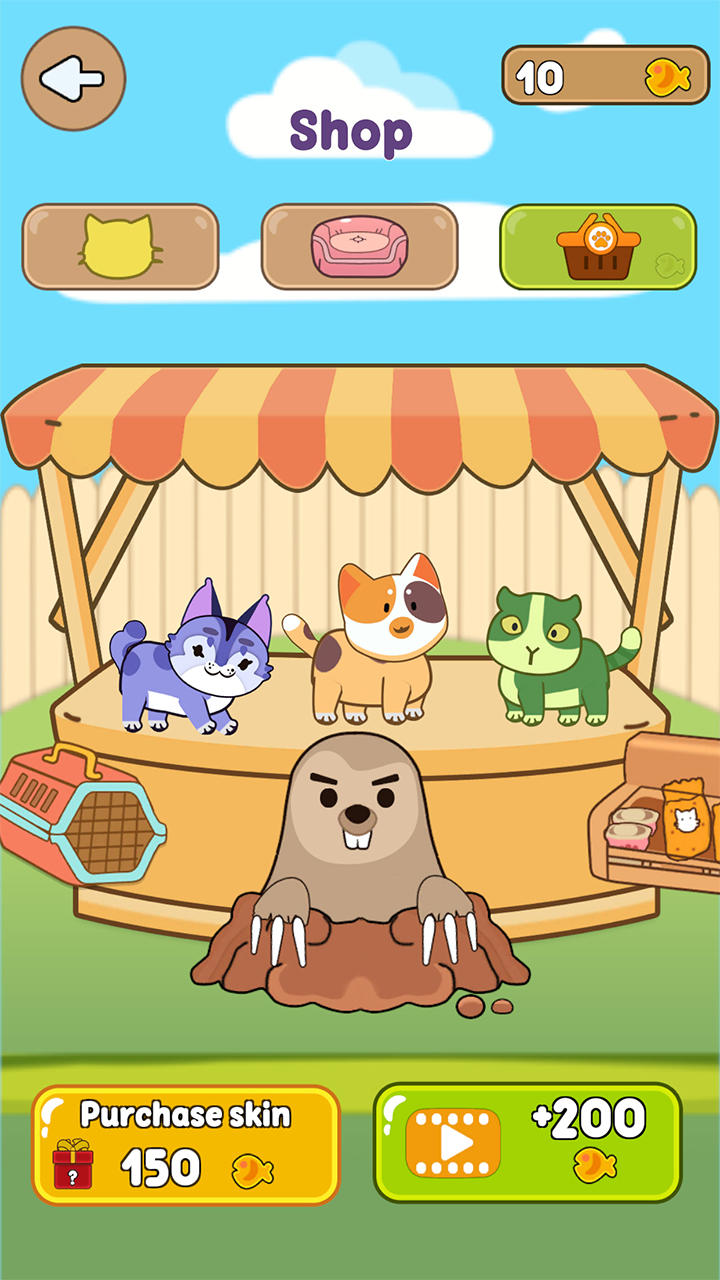 Cat Rush Puzzle - Draw to Save Game Screenshot