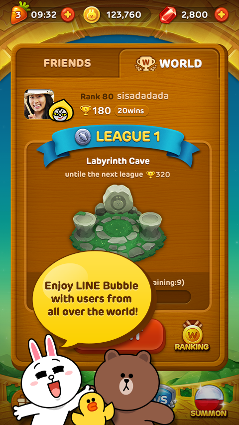 Cuplikan Layar Game LINE Bubble!