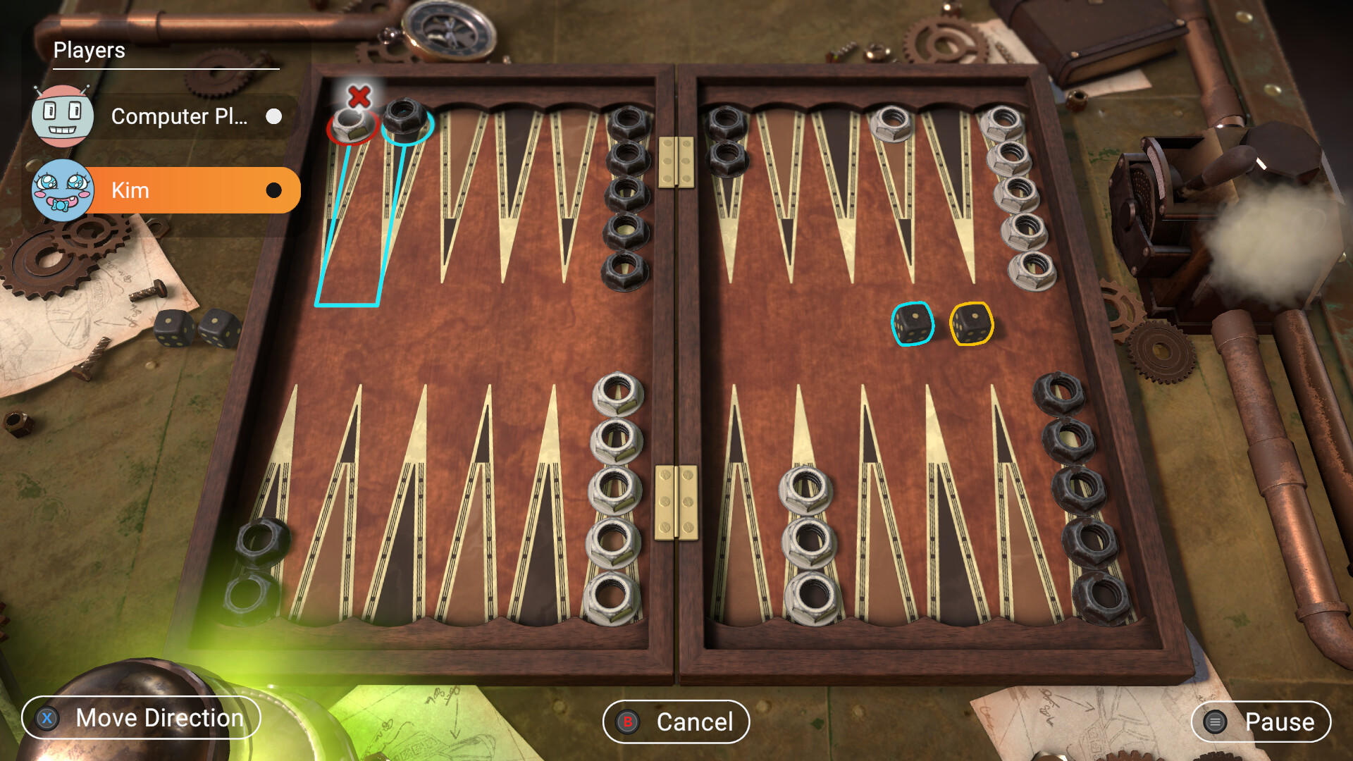 Screenshot of Backgammon + Checkers + Mills