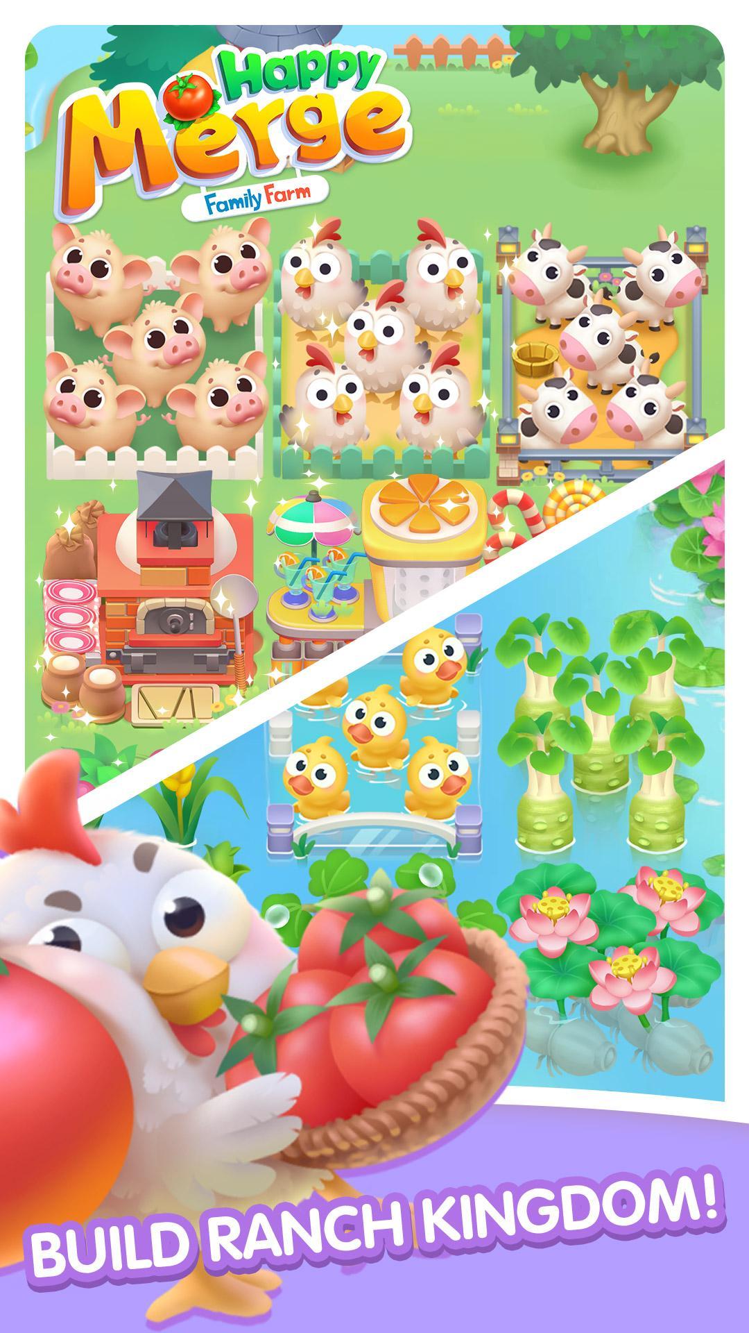 Happy Merge - Dream Farm Game Screenshot