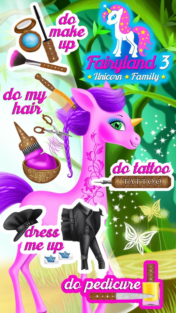 Fairyland 3 Unicorn Family screenshot game