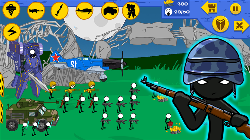 Screenshot 2 of Stickman War Simulator：Modern 1.0.3