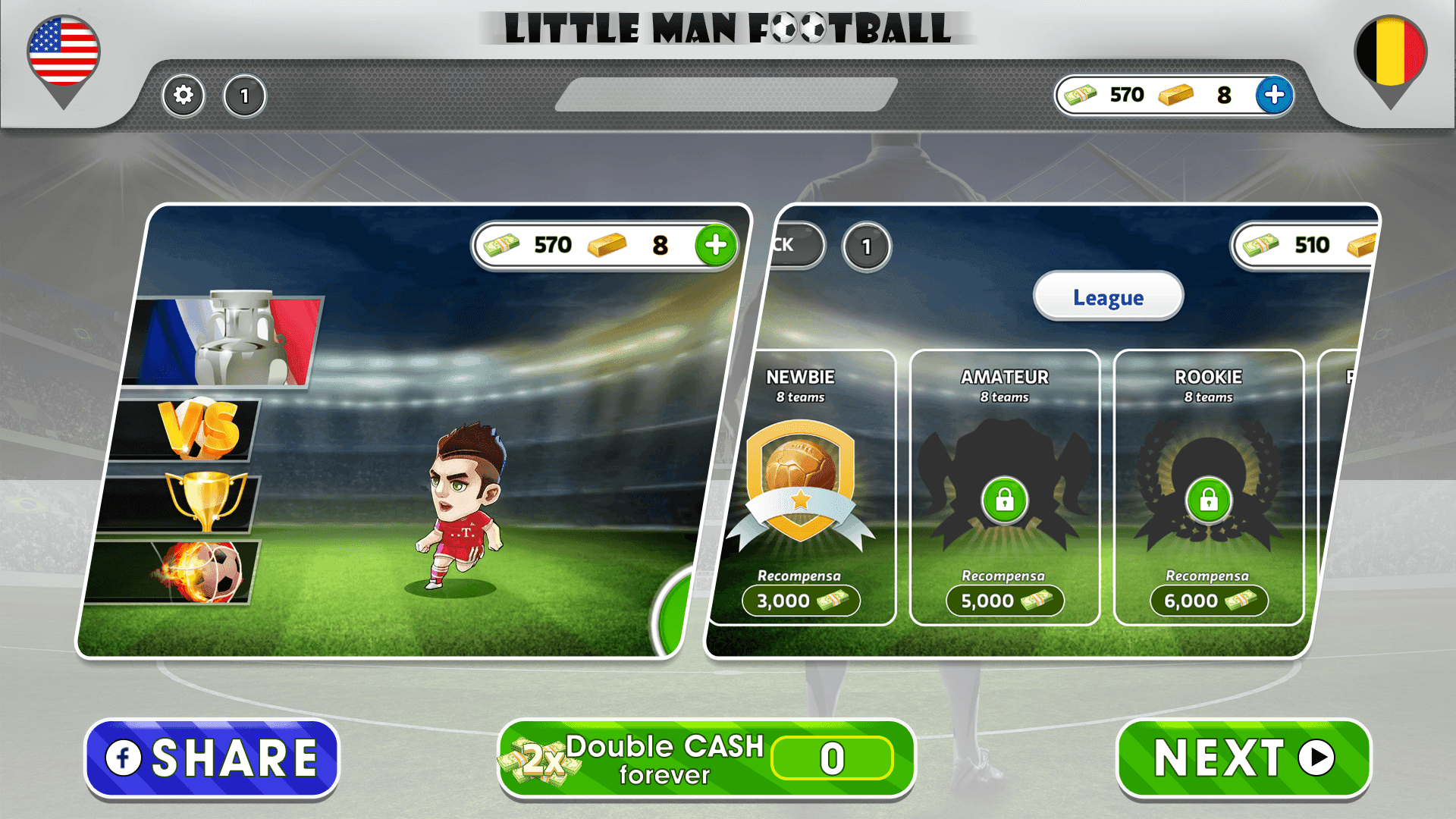 Little Man Football- Kung Fu Shot Game Screenshot