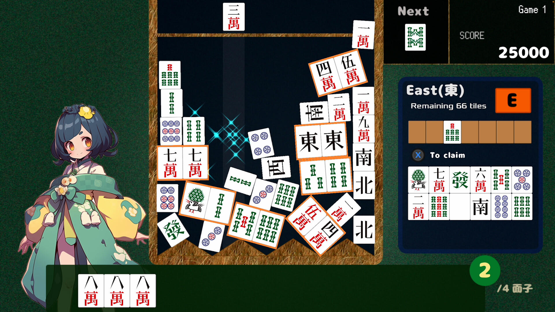 Drop Mahjong tiles screenshot game