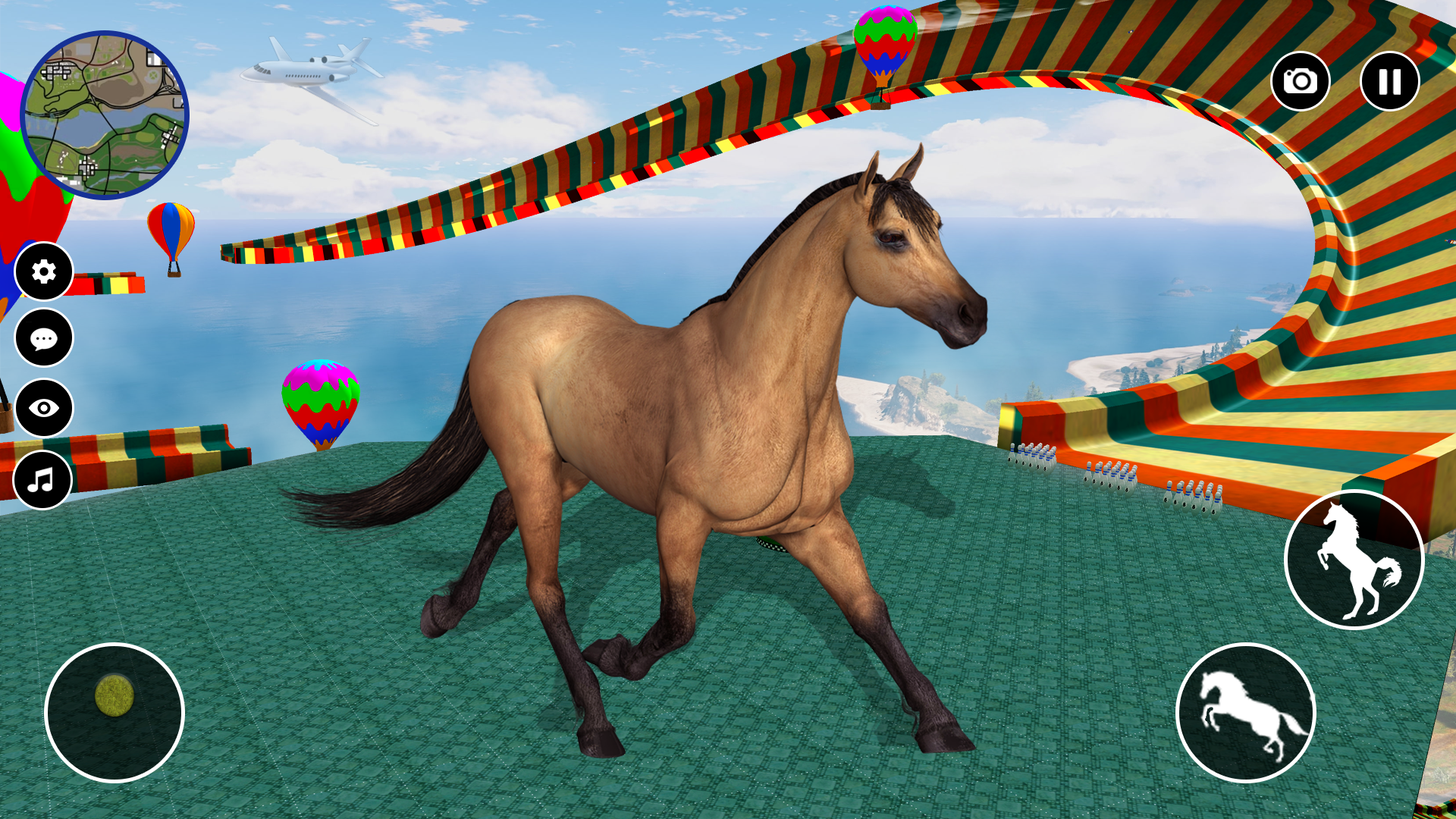 Captura de Tela do Jogo Superhero Horse Riding Game 3D