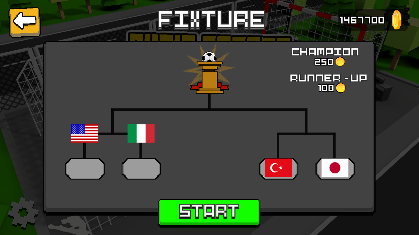Cubic Street Soccer 3D Game Screenshot