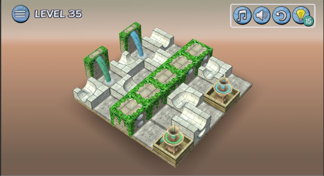 Flow Water Fountain 3D Puzzle screenshot game