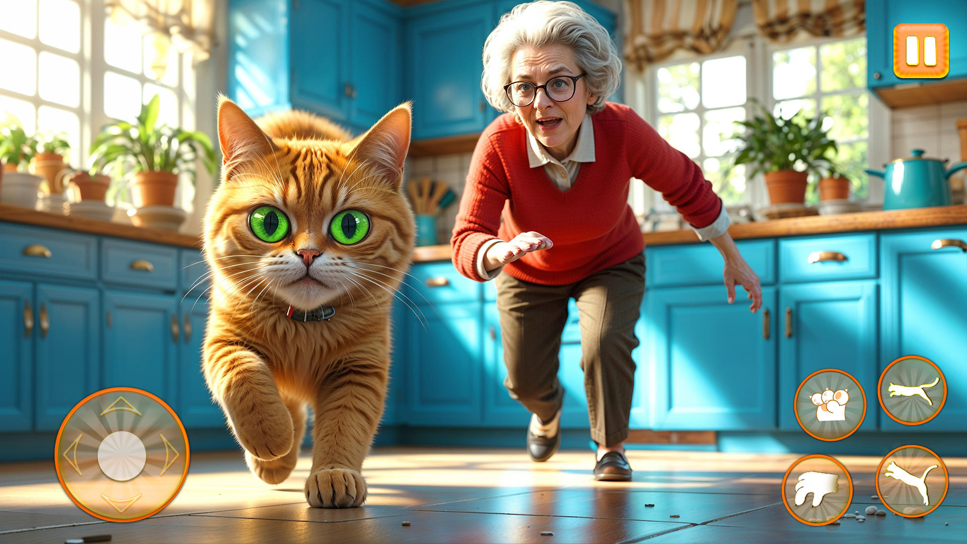 Angry Gran Vs Pet Cat Sim Game Game Screenshot