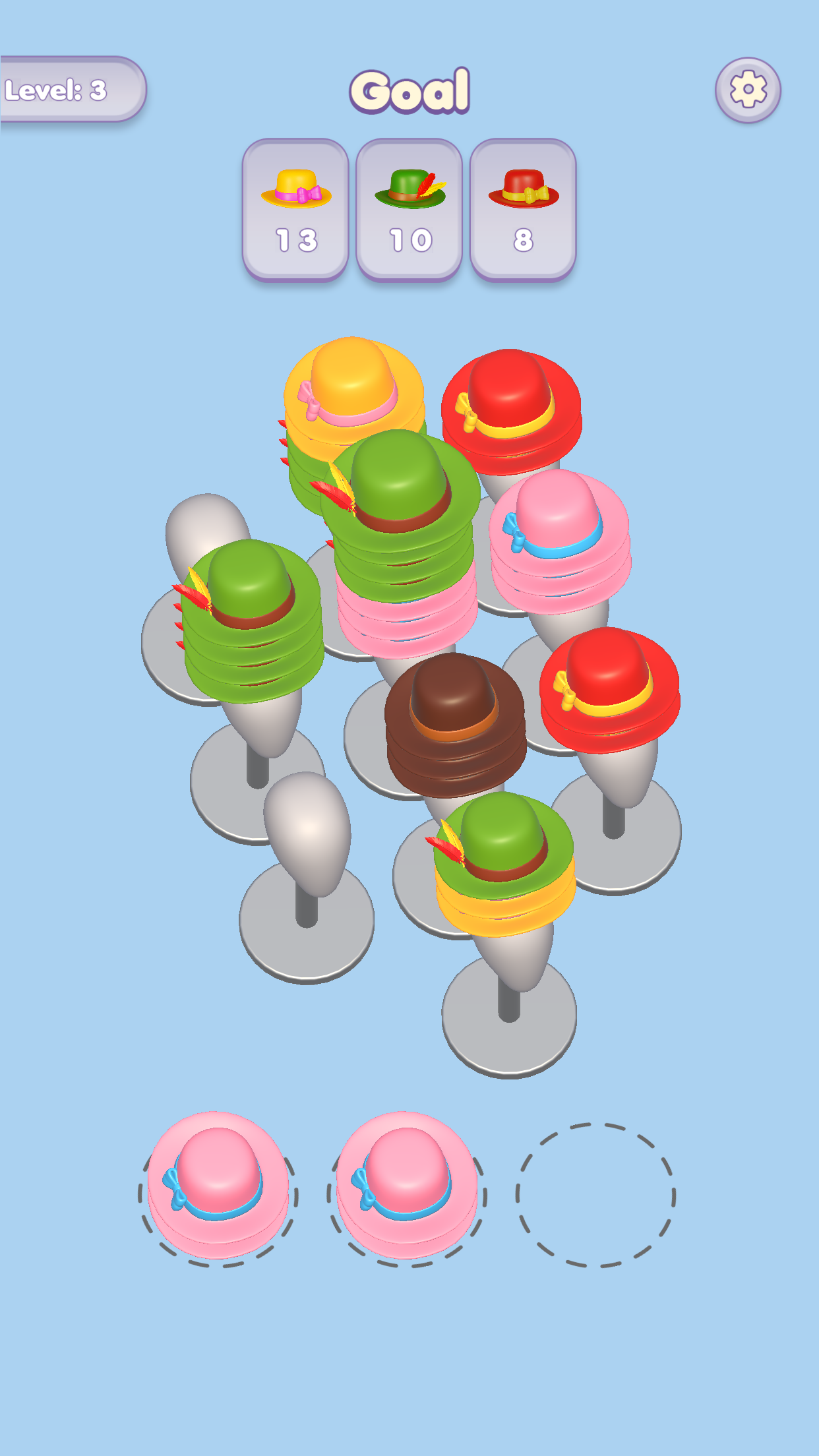 Hat Sort Puzzle Game Screenshot