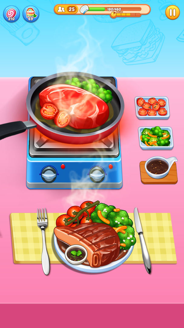 Crazy Chef: 초고속 레스토랑 요리 게임 게임 스크린 샷